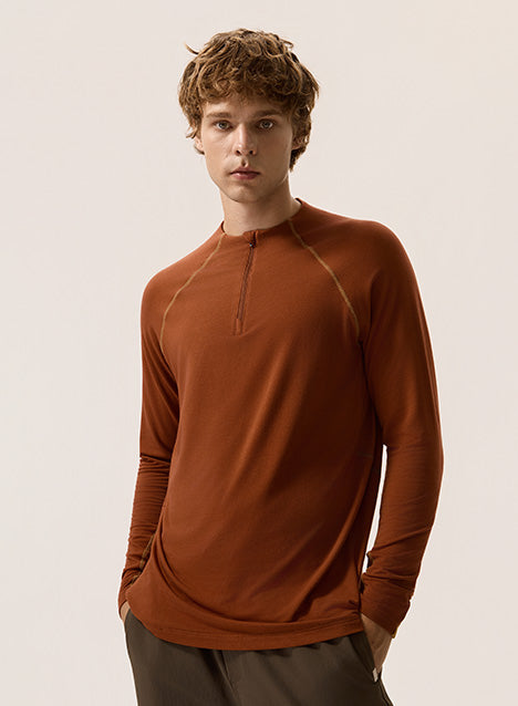 ContrastZip Long Sleeve T-Shirt