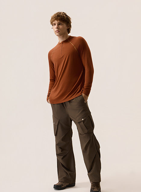 ContrastZip Long Sleeve T-Shirt