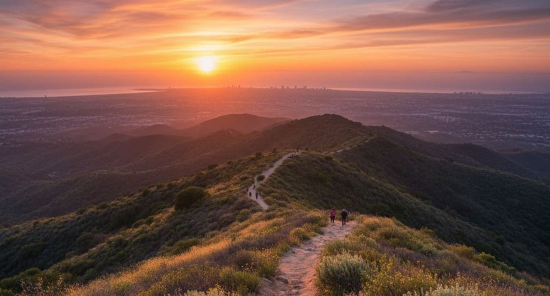 Sunset views from a San Diego trail, showcasing the top hikes, tips, and essential gear for outdoor enthusiasts.