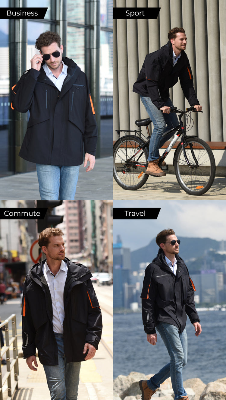 all season jacket for travel and backpacking Alpargali Men's All-Weather Outdoor Jacket – Waterproof, Windproof, Year-Round Gear