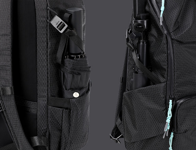 Shoulder strap pockets for smart storage on outdoor backpack
