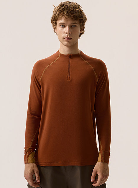 ContrastZip Long Sleeve T-Shirt