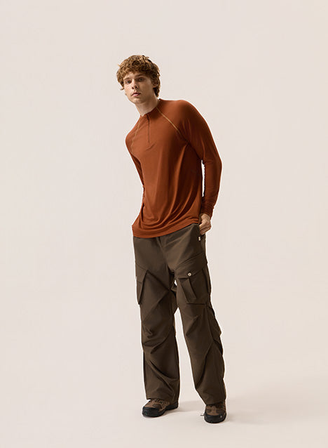 ContrastZip Long Sleeve T-Shirt