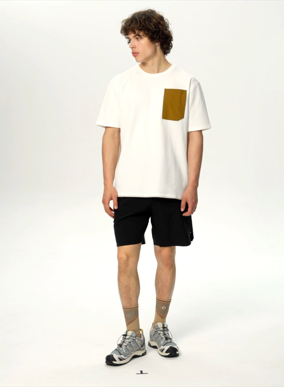 Waffle Knit White T-Shirts for Men | Breathable & Soft Summer Tees